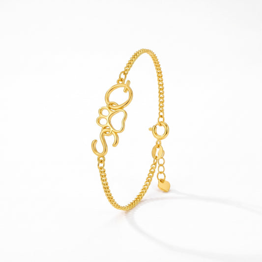double interlocking initials bracelet