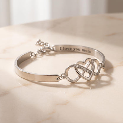 Herzförmiges Armband mit Grußkarte