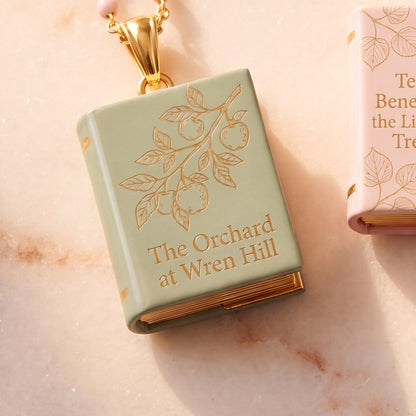 Personalized Book Cover Necklace photo 1