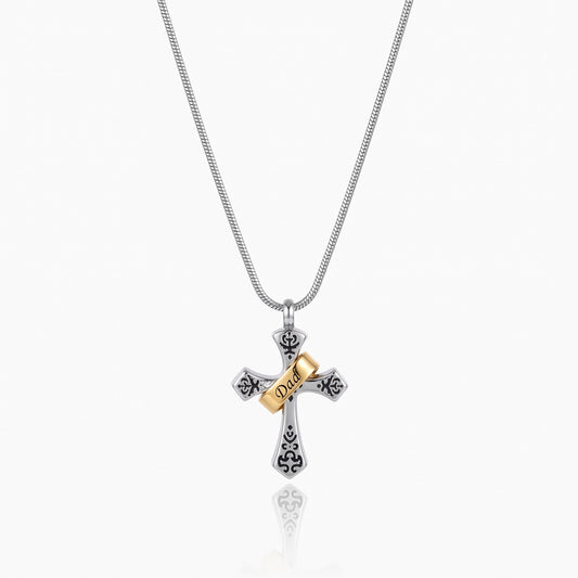 custom cross urn necklace