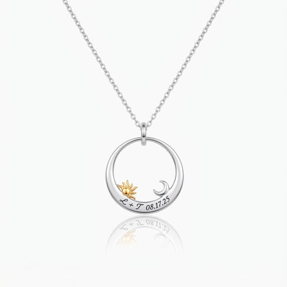 moon ring holder necklace custom text
