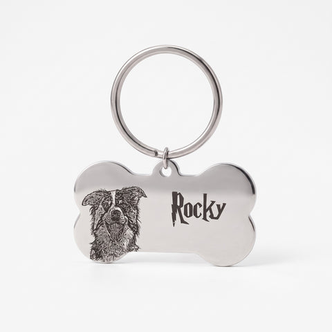 Personalized Dog Tag with Photo & Name