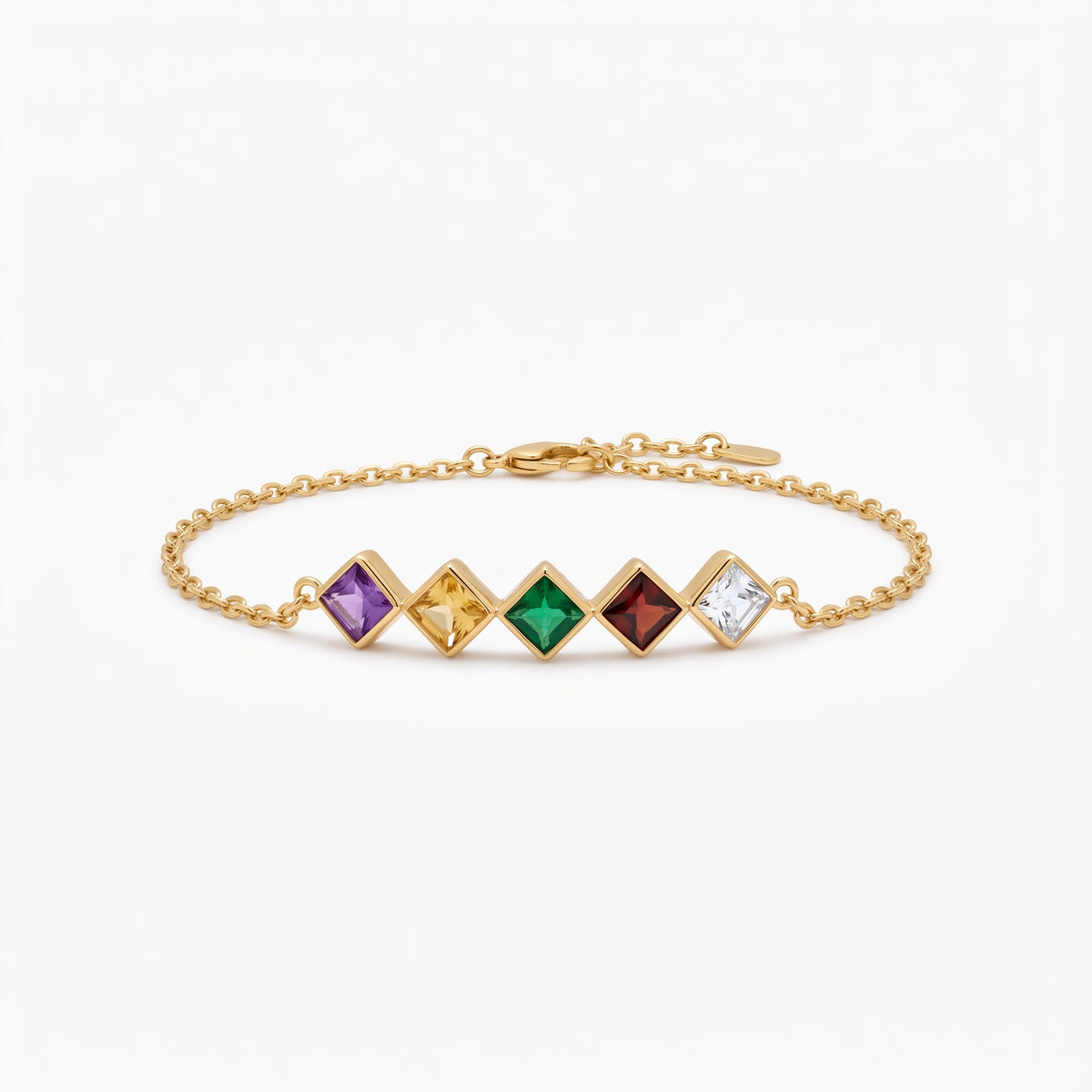 personalized family birthstones bracelet