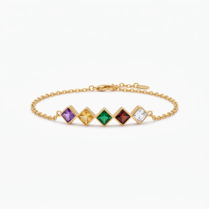 personalized family birthstones bracelet