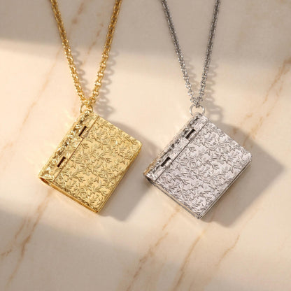 Personalized Photo Album Locket Necklace with Engraving photo 7