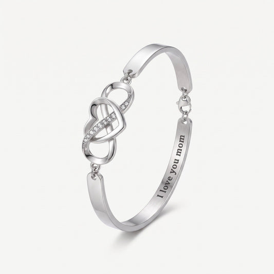 heart bangle bracelet with message card