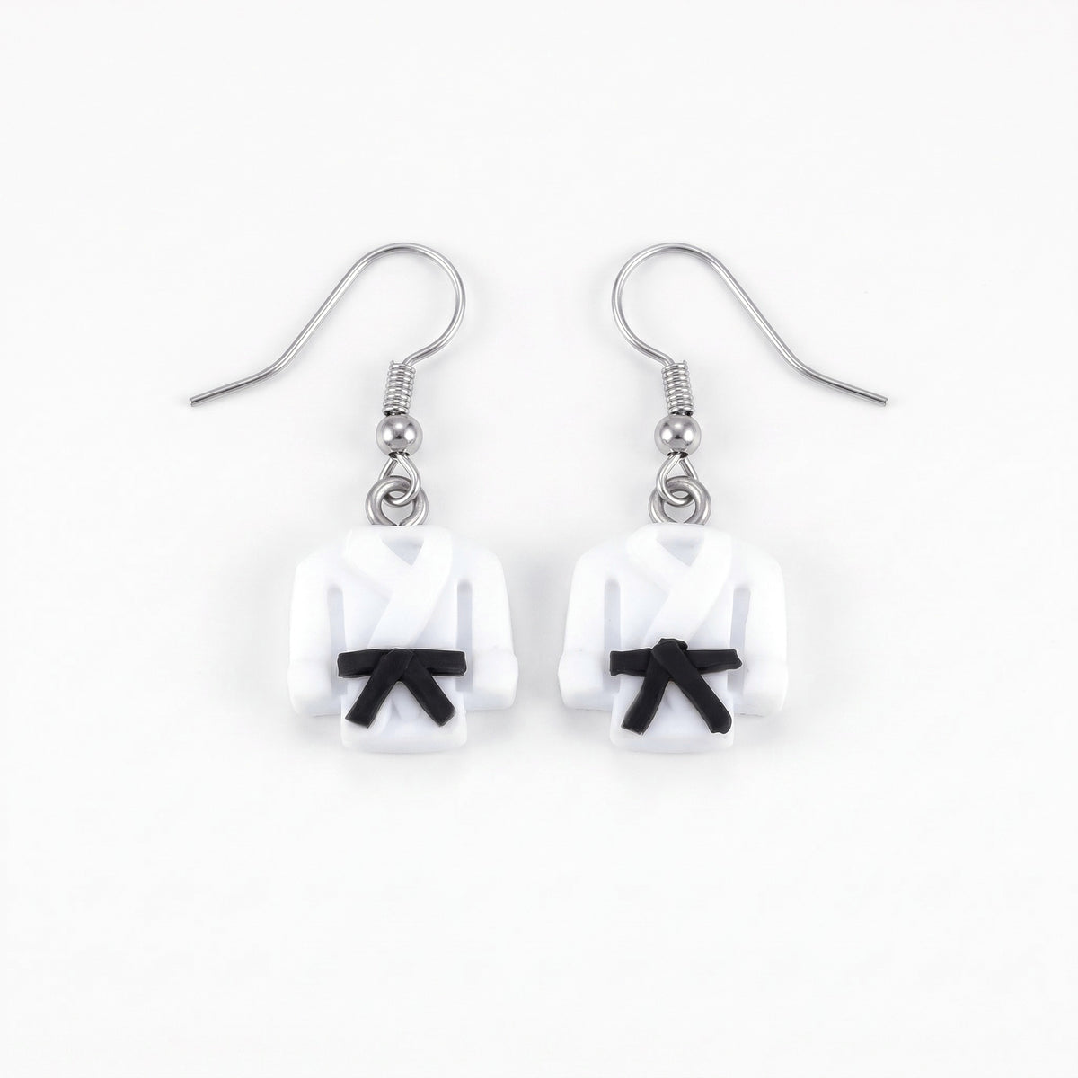 personalized martial art stud dangle earrings