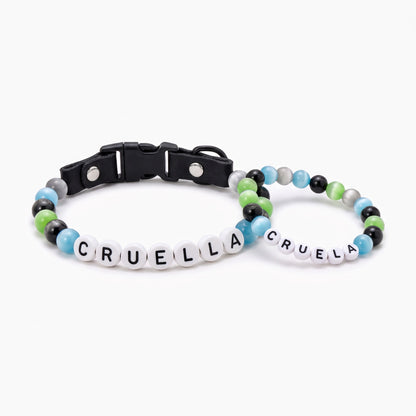 custom pet collar and owner bracelet