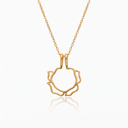 personalized rose flower ring holder necklace