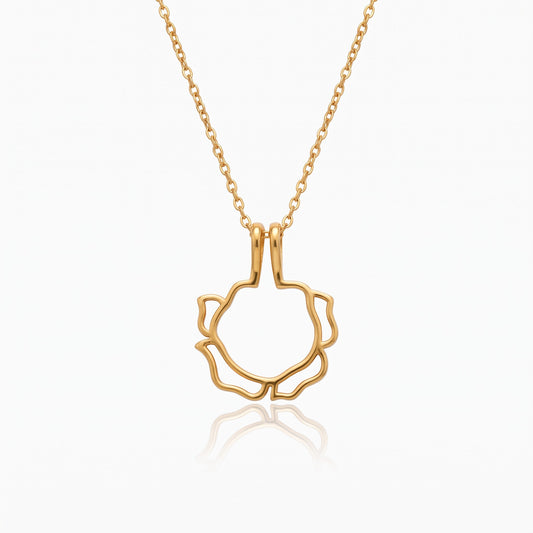 personalized rose flower ring holder necklace