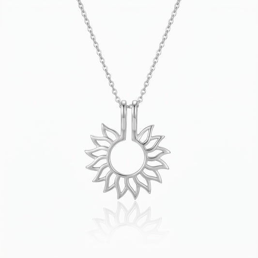 sunflower ring holder necklace