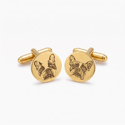 custom cat portrait cufflinks