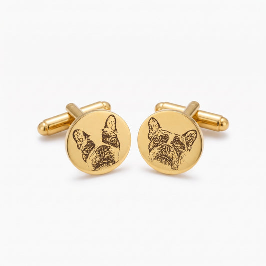 custom dog portrait cufflinks