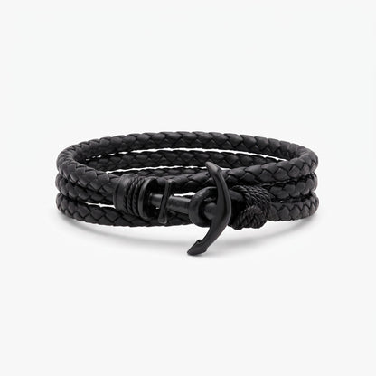 mens personalized nautical anchor bracelet