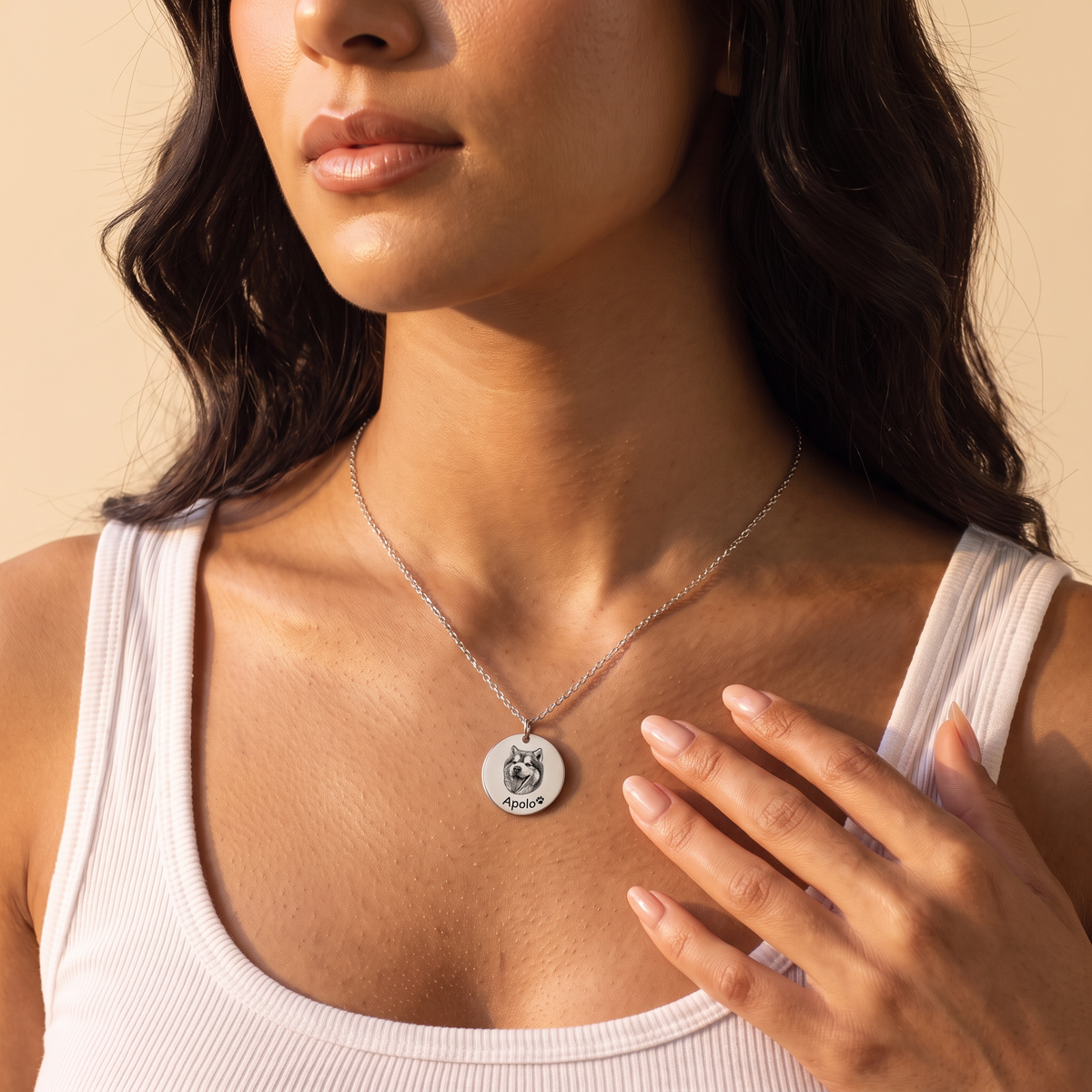 Collana personalizzata con ritratto dell'animale