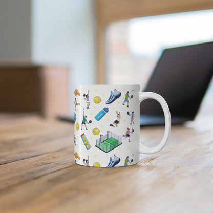 Padel Inspired Print 11oz Ceramic Mug