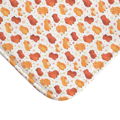 Capybara Print Bath Mat