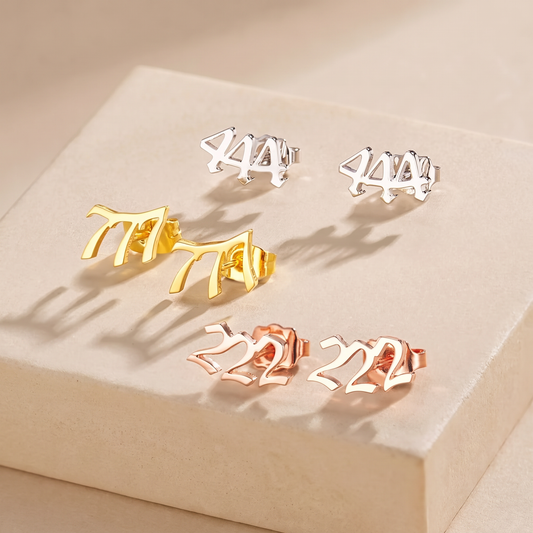 Personalized Tiny Number Earrings