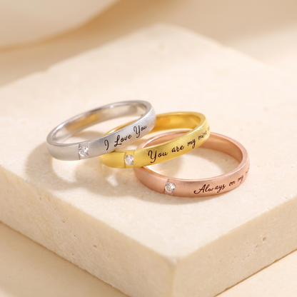 Set of 2 Personalized Wedding Rings