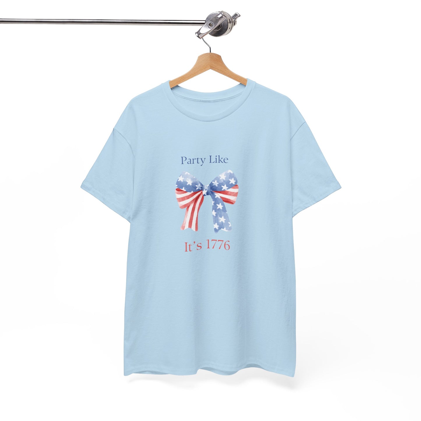 "Party Like It's 1776" 4th of July Girly Graphic T-Shirt