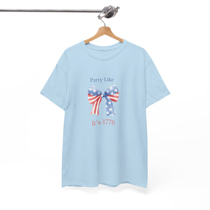 "Party Like It's 1776" 4th of July Girly Graphic T-Shirt