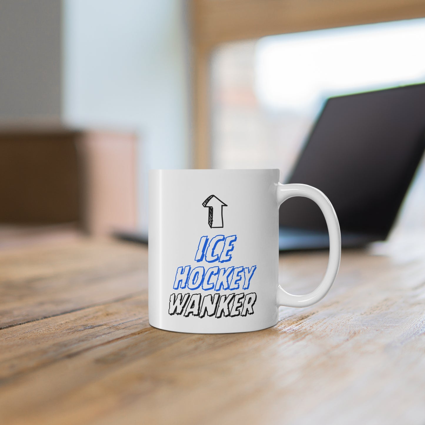 Ice Hockey Wanker Funny Ice Hockey Themed 11oz Ceramic Mug
