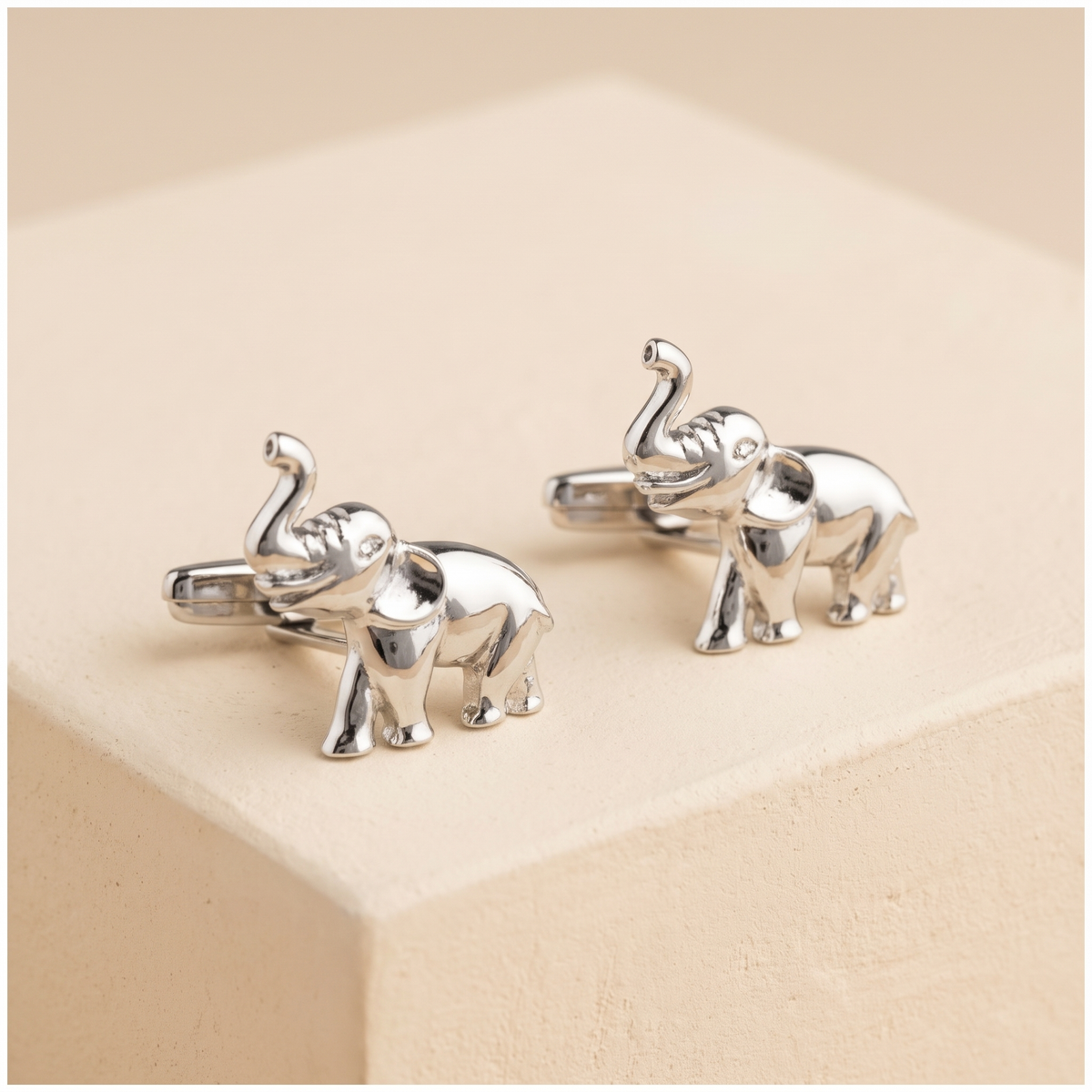 Silver Elephant Cufflinks