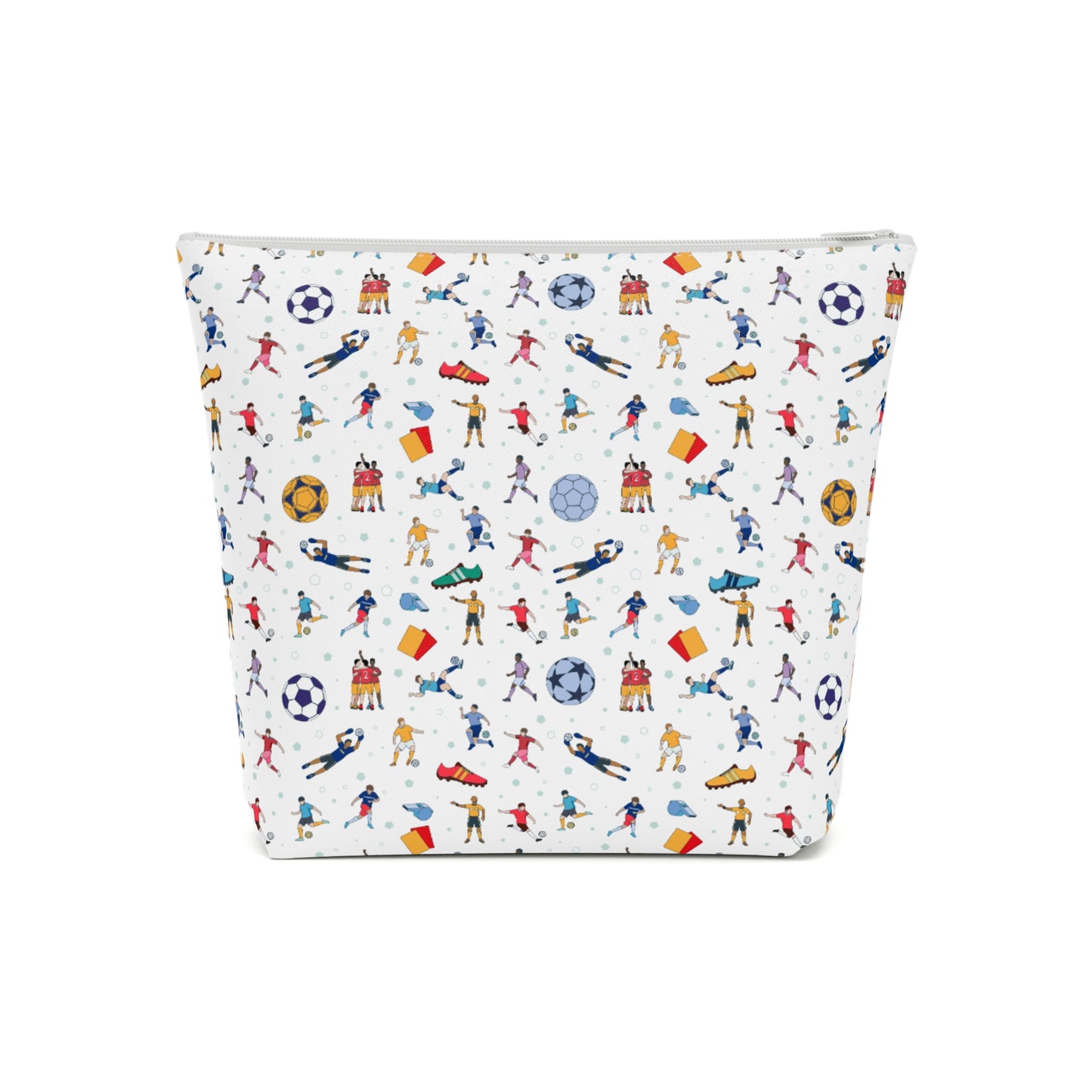 Football Soccer Print Cotton Cosmetic Bag/Makeup Organizer/Toiletry Bag