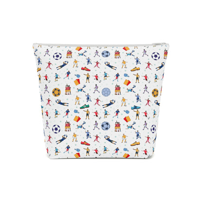 Football Soccer Print Cotton Cosmetic Bag/Makeup Organizer/Toiletry Bag