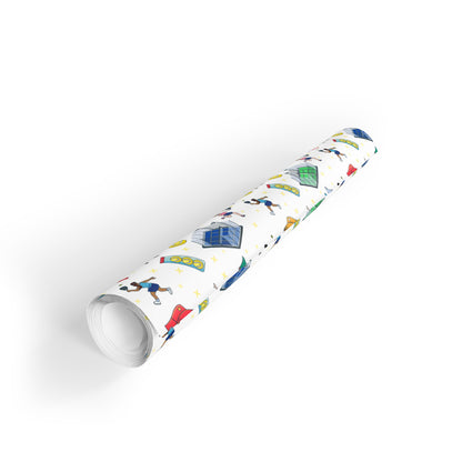 Padel Print Gift Wrapping Paper Roll