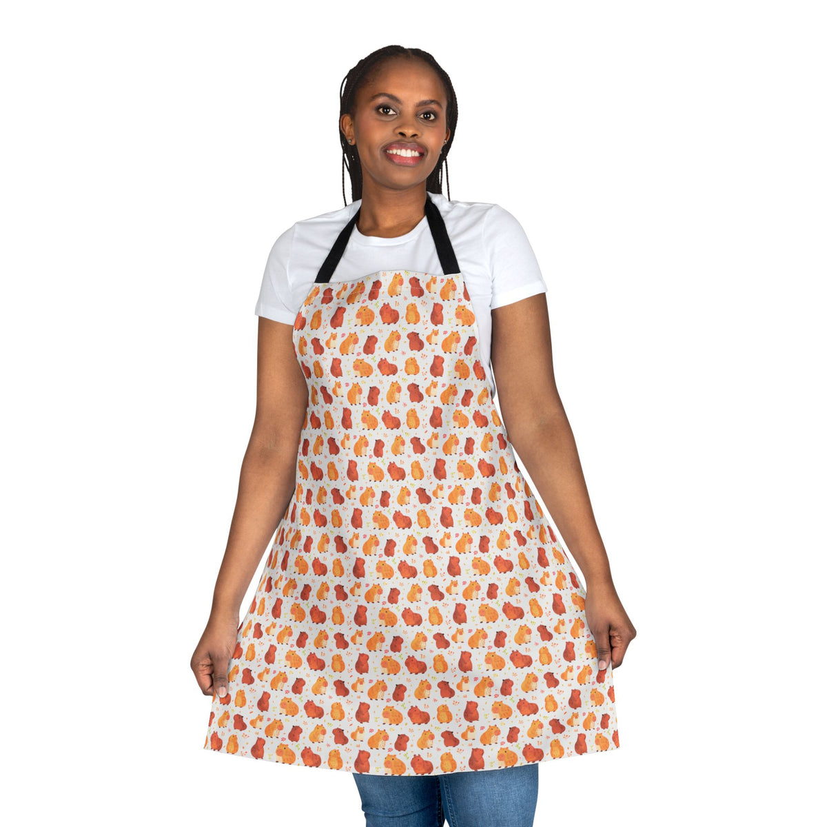 Kochschürze mit Capybara-Chibi-Motiv – Bella Olivia Gifts