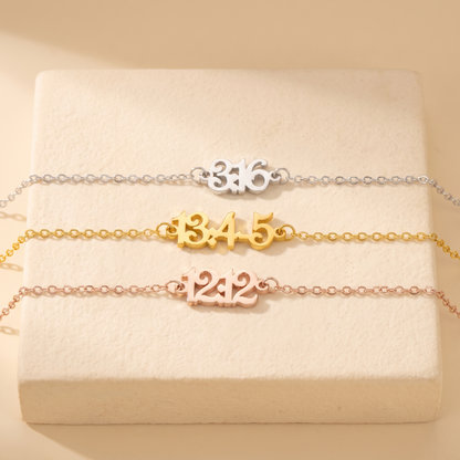 Personalized Bible Verse Number Bracelet