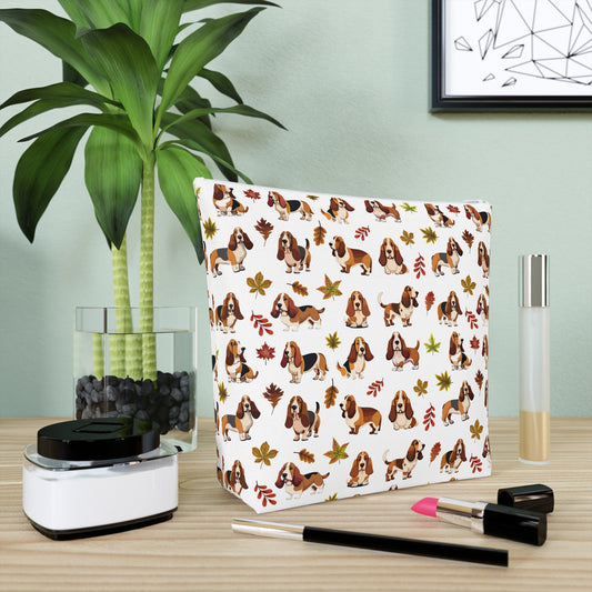 Cavalier King Charles Spaniel Print Cotton Cosmetic Bag/Makeup Organizer/Travel Pouch