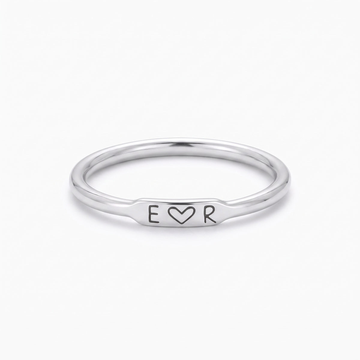 custom engraved stackable bar ring