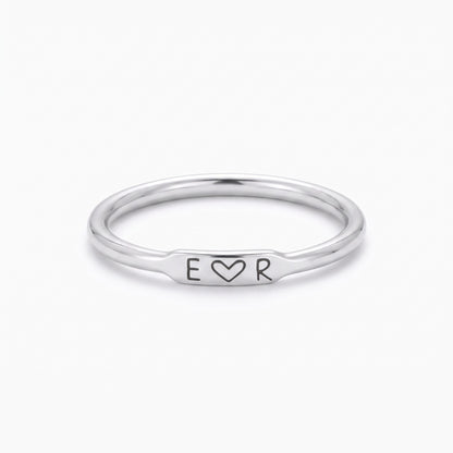 custom engraved stackable bar ring
