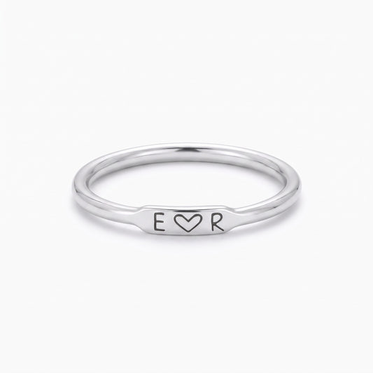 custom engraved stackable bar ring