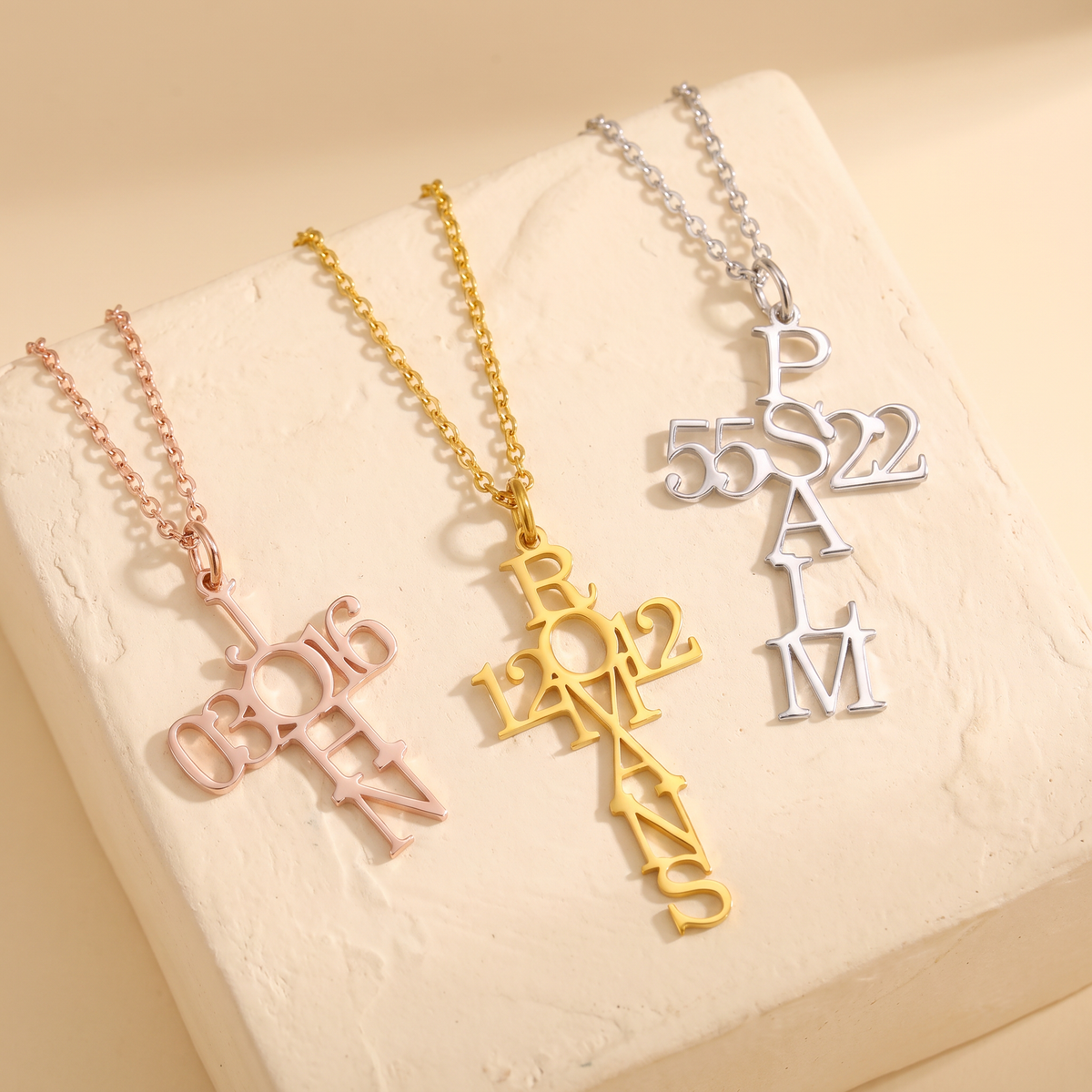 Bible Verse Cross Necklace