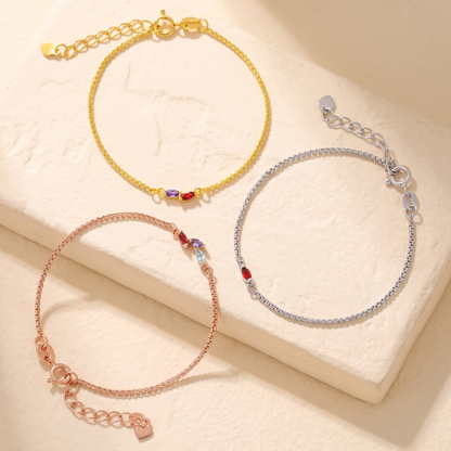 Marquise Birthstone Family Bracelet