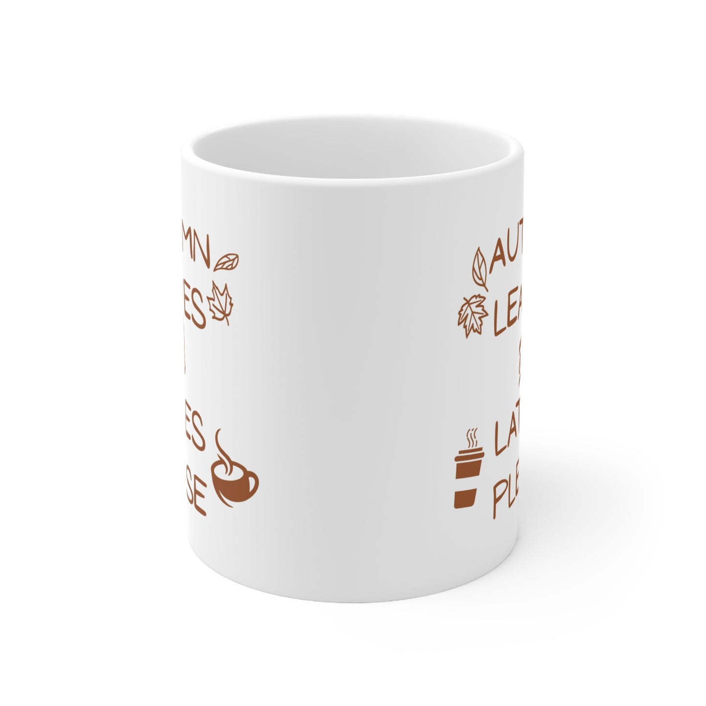 'Autumn Leaves & Lattes Please' 11oz Ceramic Mug