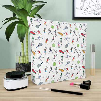 Tennis Print Cotton Cosmetic Bag/Makeup Organizer & Travel Pouch