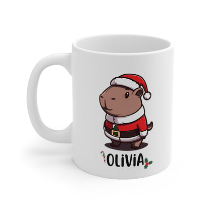 Christmas Santa Claus Capybara 11oz Ceramic Mug