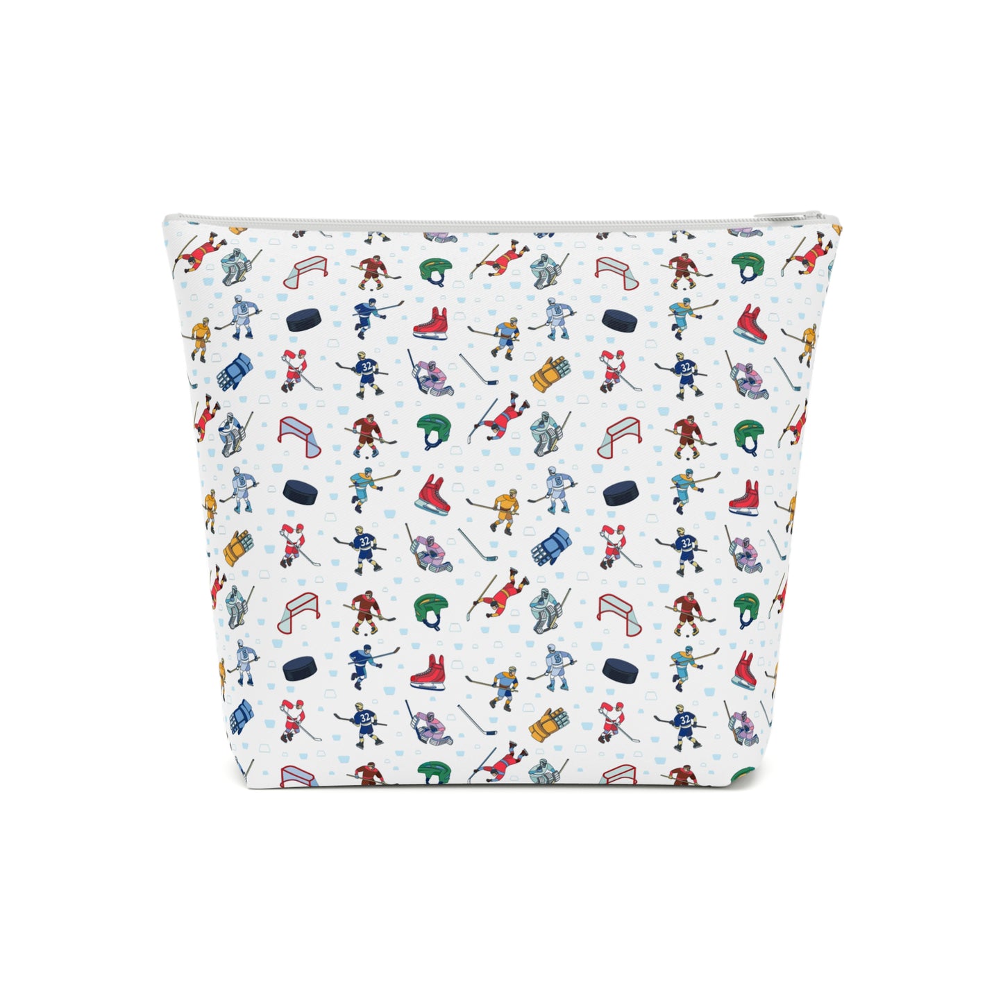Ice Hockey Print Cotton Cosmetic Bag/Makeup Organizer/Travel Pouch