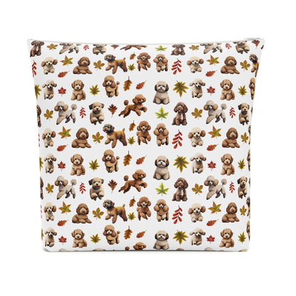 Poodle Print Cotton Cosmetic Bag/Makeup Travel Pouch
