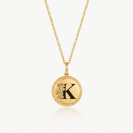 custom 4 photos locket necklace with initial