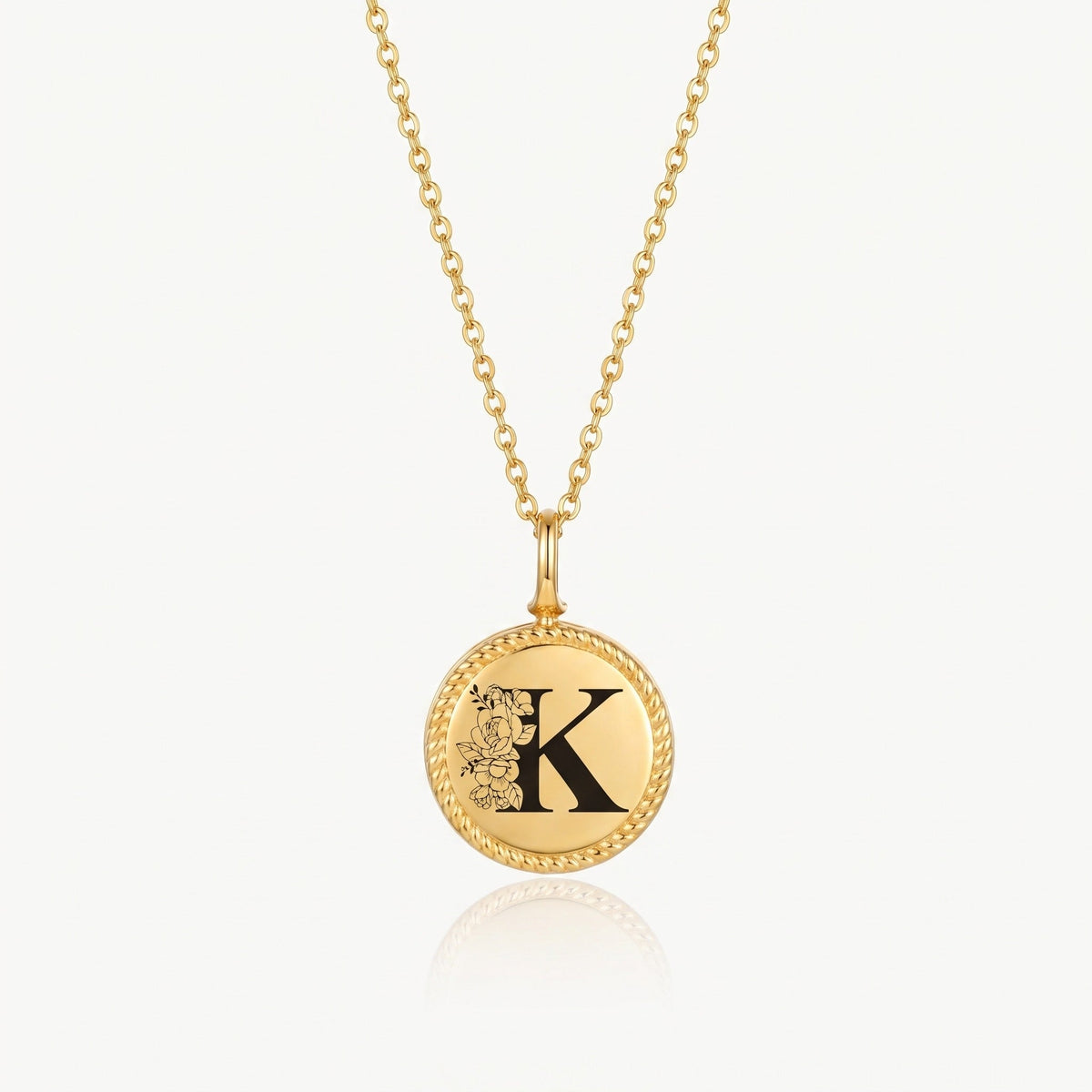 custom initial four photo locket necklace