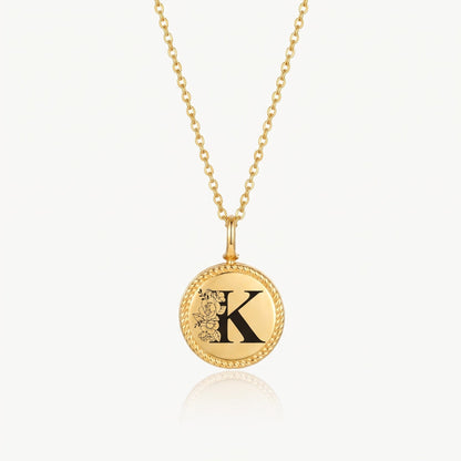 custom initial four photo locket necklace