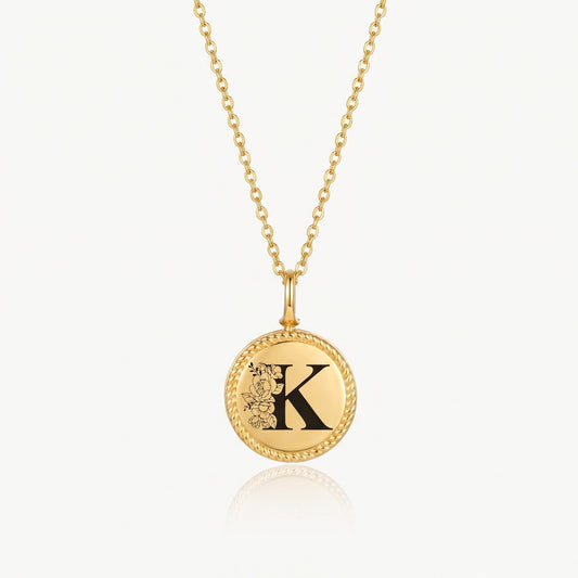 custom initial four photo locket necklace