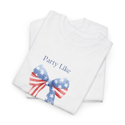 "Party Like It's 1776" 4th of July Girly Graphic T-Shirt
