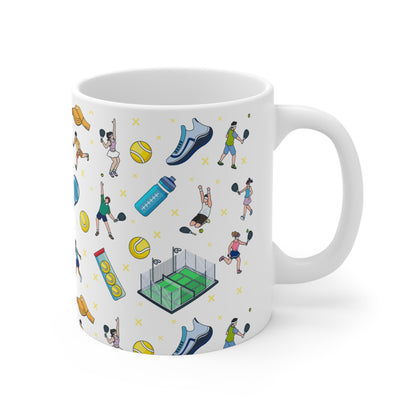 Padel Inspired Print 11oz Ceramic Mug