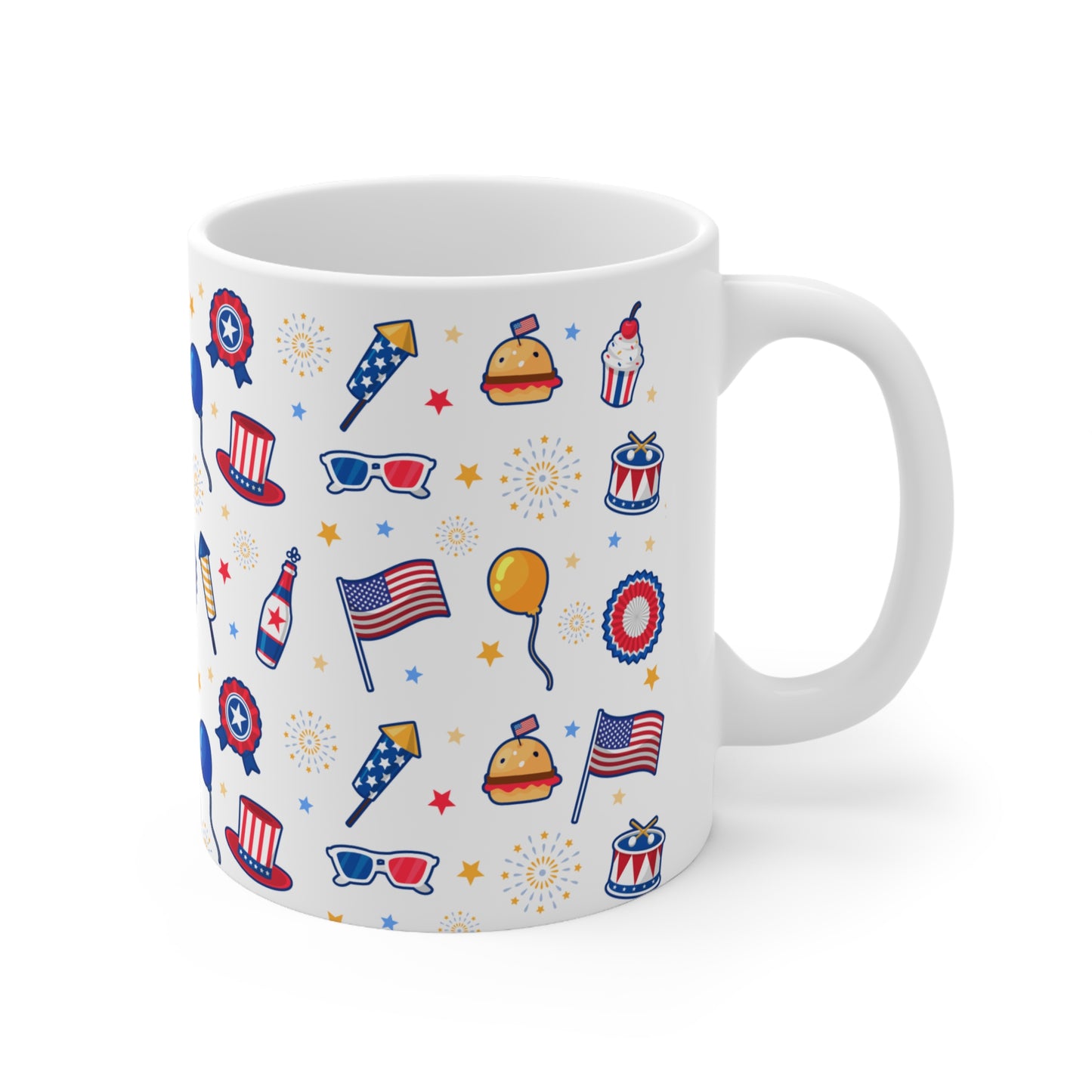 4th of July Print 11oz Ceramic Mug